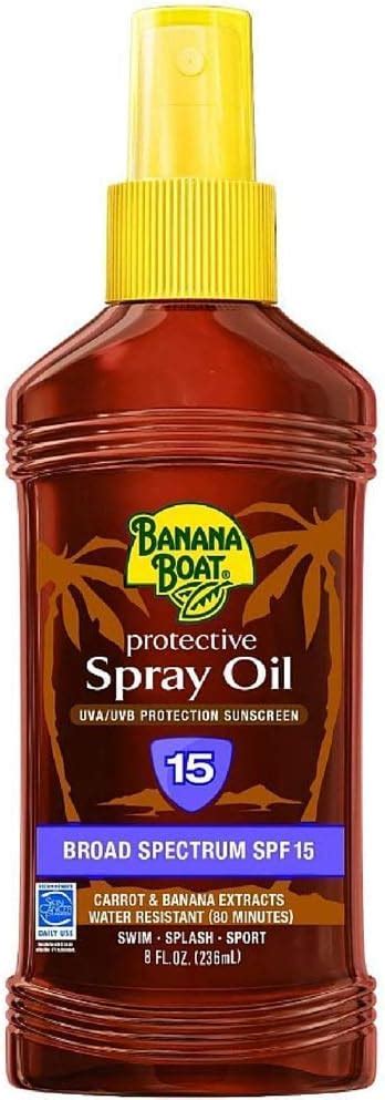 banana boat protective tanning oil.